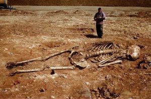 A arqueologia não achou esqueletos gigantes citados na bíblia.